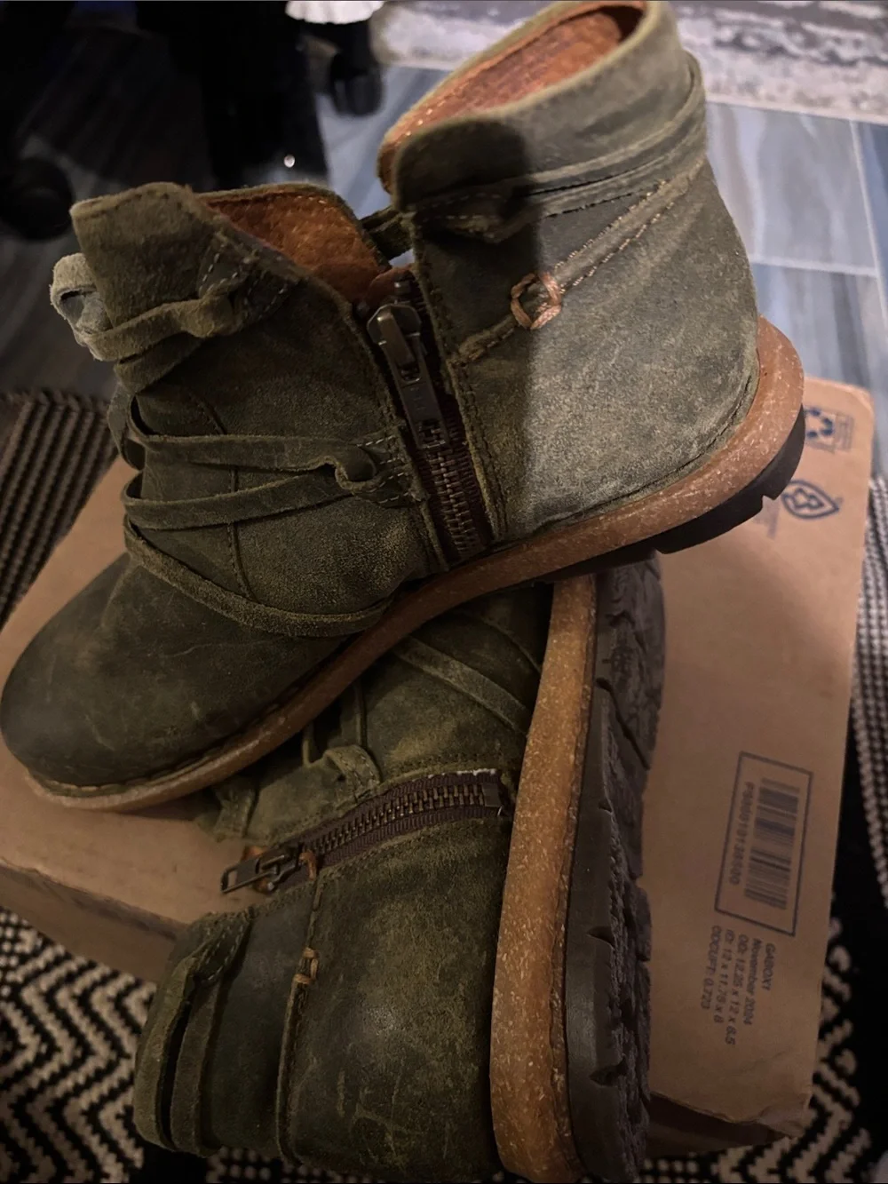 Women's Olive Green Ankle Boots